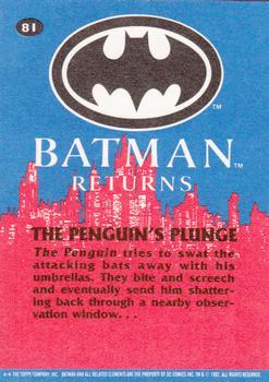 1992 Topps Batman Returns #81 The Penguin's Plunge Back