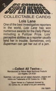 1990-92 Nature Made DC Comics Super Heroes #2 Lois Lane Back