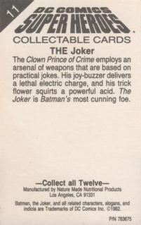 1990-92 Nature Made DC Comics Super Heroes #11 The Joker Back