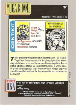 1992 Impel DC Comics Cosmic #141 Yuga Khan Back
