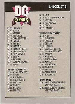 1992 Impel DC Comics Cosmic #180 Checklist Front