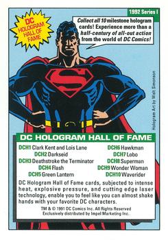 1992 Impel DC Comics Cosmic - Holograms #DCH10 Waverider Back