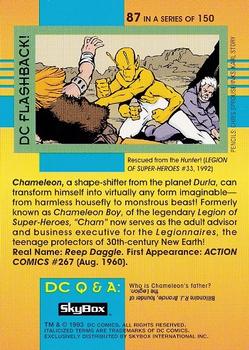 1993 SkyBox DC Cosmic Teams #87 Chameleon Back