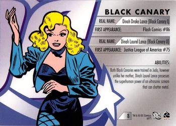 2007 Rittenhouse DC Legacy #8 Black Canary Back
