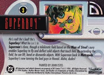 1994 SkyBox DC Master Series #3 Superboy Back