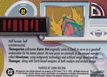 1994 SkyBox DC Master Series #82 Hawkman Back