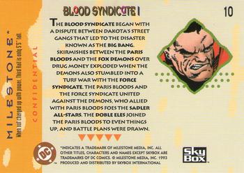 1993 SkyBox Milestone: The Dakota Universe #10 Blood Syndicate I Back