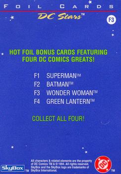 1994 SkyBox DC Stars - Foil #F3 Wonder Woman Back