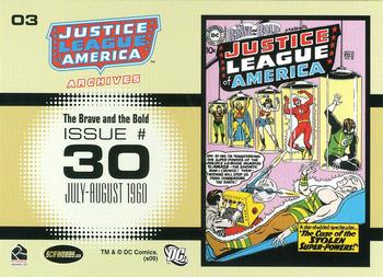 2009 Rittenhouse Justice League of America Archives #03 The Brave and The Bold #30      July-August 1960 Back