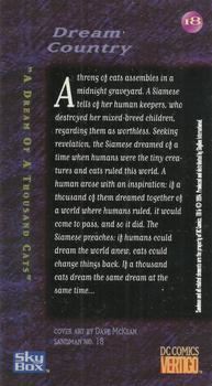 1994 SkyBox Sandman #18 A Dream Of A Thousand Cats Back