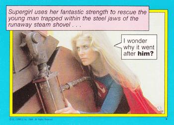 1984 Topps Supergirl #12 Supergirl uses her fantastic stren Back