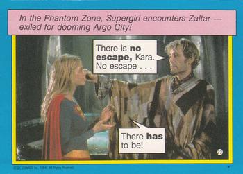 1984 Topps Supergirl #23 In the Phantom Zone, Supergirl enc Back