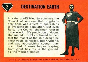 1966 Topps Superman #2 Destination: Earth Back