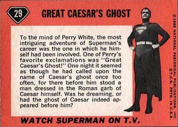 1966 Topps Superman #29 Great Caesar's Ghost Back