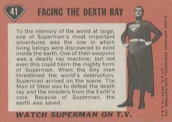 1966 Topps Superman #41 Facing the Death Ray Back