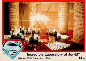 1978 Topps Superman: The Movie #13 Incredible Laboratory of Jor-El Front