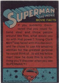 1978 Topps Superman: The Movie #14 Lois Lane In a Jam! Back