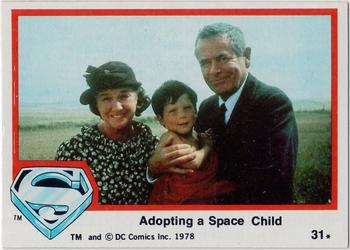 1978 Topps Superman: The Movie #31 Adopting a Space Child Front