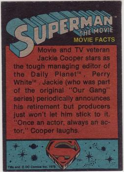 1978 Topps Superman: The Movie #34 The Youthful Lois Lane and her Parents Back