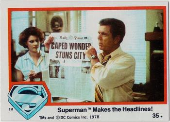 1978 Topps Superman: The Movie #35 Superman Makes the Headlines! Front