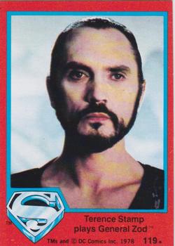 1978 Topps Superman: The Movie #119 Terence Stamp plays General Zod Front