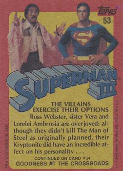 1983 Topps Superman III #53 The Villains Exercise Their Options Back