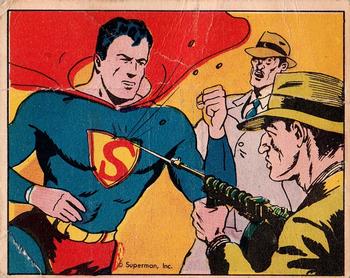 1941 Gum Inc. Superman (R145) #6 Superman vs. Bank Robbers Front