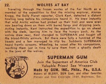 1941 Gum Inc. Superman (R145) #22 Wolves at Bay Back