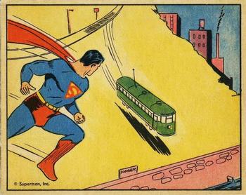 1941 Gum Inc. Superman (R145) #65 The Runaway Trolley Car Front