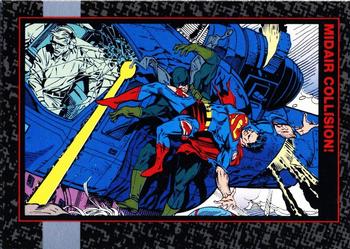 1992 SkyBox Doomsday: The Death of Superman #74 Midair Collision! Front