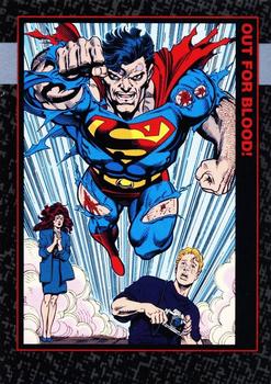 1992 SkyBox Doomsday: The Death of Superman #77 Out for Blood! Front
