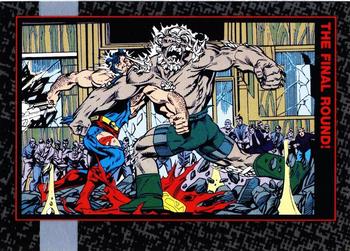 1992 SkyBox Doomsday: The Death of Superman #84 The Final Round! Front