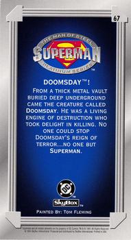 1994 SkyBox Superman: Man of Steel Platinum Series #67 Doomsday! Back