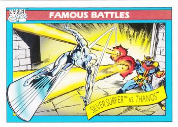 1990 Impel Marvel Universe #116 Silver Surfer vs. Thanos Front
