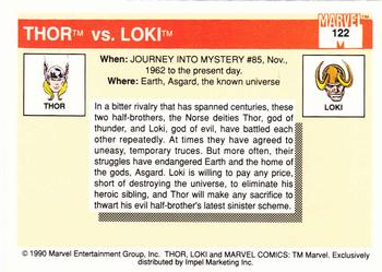 1990 Impel Marvel Universe #122 Thor / Loki Back