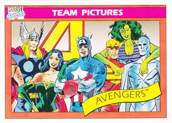 1990 Impel Marvel Universe #138 The Avengers Front