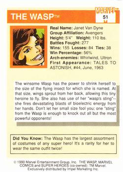 1990 Impel Marvel Universe #51 Wasp Back