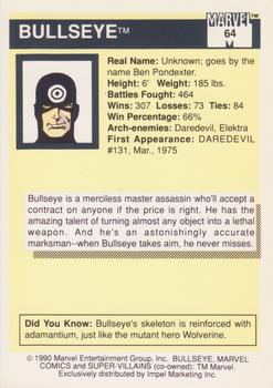1990 Impel Marvel Universe #64 Bullseye Back