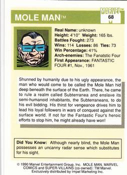 1990 Impel Marvel Universe #68 Mole Man Back