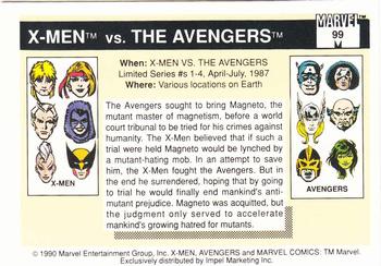 1990 Impel Marvel Universe #99 X-Men / The Avengers Back