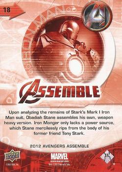 2012 Upper Deck Avengers Assemble #18 Iron Man Back