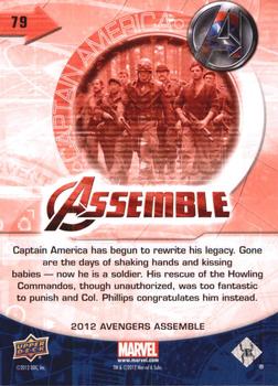 2012 Upper Deck Avengers Assemble #79 Captain America Back