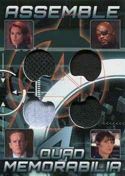 2012 Upper Deck Avengers Assemble - Quad Memorabilia #AQ-4 Agent Romanov / Nick Fury / Agent Coulson / Maria Hill Front