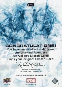 2012 Upper Deck Avengers Assemble - Sketch Artists #NNO Adriana Melo Back