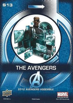 2012 Upper Deck Avengers Assemble - Stickers #S13 Nick Fury Back
