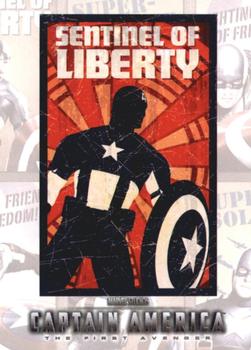 2011 Upper Deck Captain America The First Avenger - Poster Series #P-8 Captain America Front