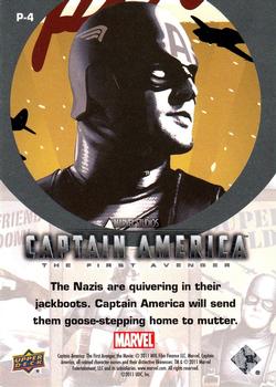 2011 Upper Deck Captain America The First Avenger - Poster Series #P-4 Captain America Back