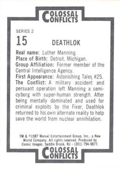 1987 Comic Images Marvel Universe II Colossal Conflicts #15 Deathlok Back