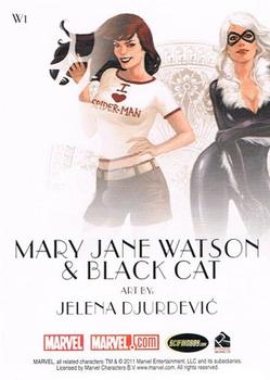 2011 Rittenhouse Marvel: Dangerous Divas - Women of Marvel #W1 Mary Jane Watson / Black Cat Back