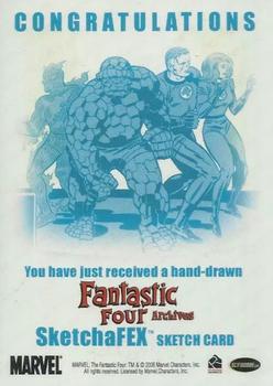 2008 Rittenhouse Fantastic Four Archives - SketchaFEX Color #NNO Andre Toma Back